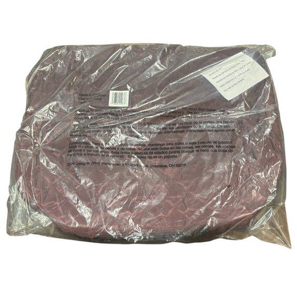 DSW Burgundy Puffy Weekender Duffle Tote Bag - Picture 7 of 7